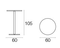 Emu Darwin folding counter table - round top 539