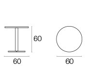 Emu Darwin 878 folding low table - round top