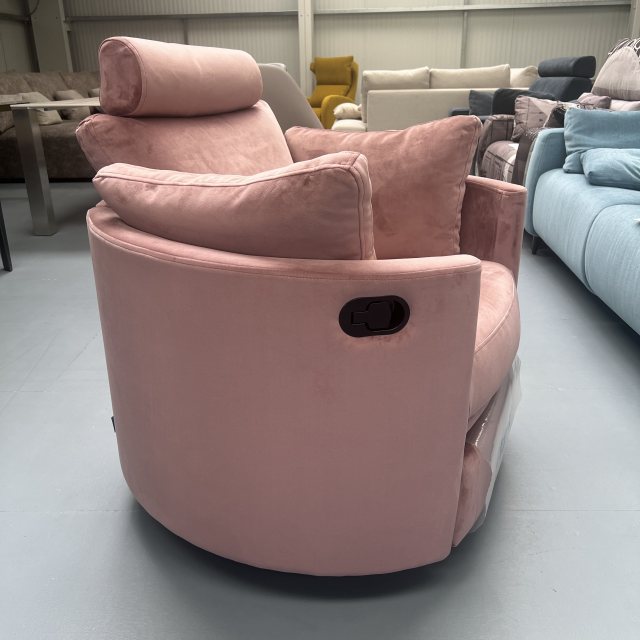 Manual swivel round recliner