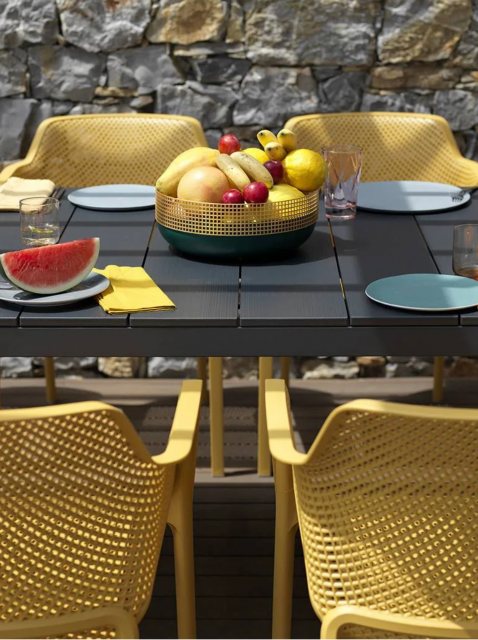 Nardi Outdoor IN STOCK - Nardi Rio Aluminium outdoor extending dining table 210-280cm in Anthracite
