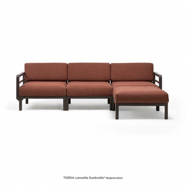 Maximo 4 with footstool - Terra cannella sunbrella