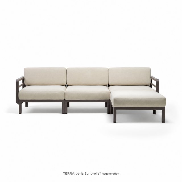 Maximo 4 with footstool - Terra perla sunbrella