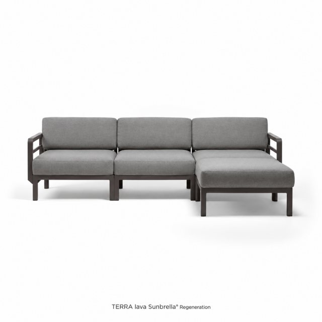 Maximo 4 with footstool - Terra lava sunbrella