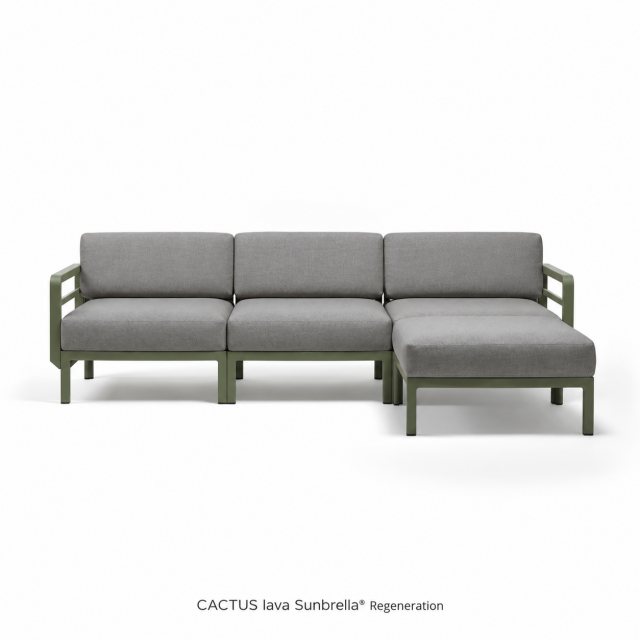 Maximo 4 with footstool - Cactus lava sunbrella
