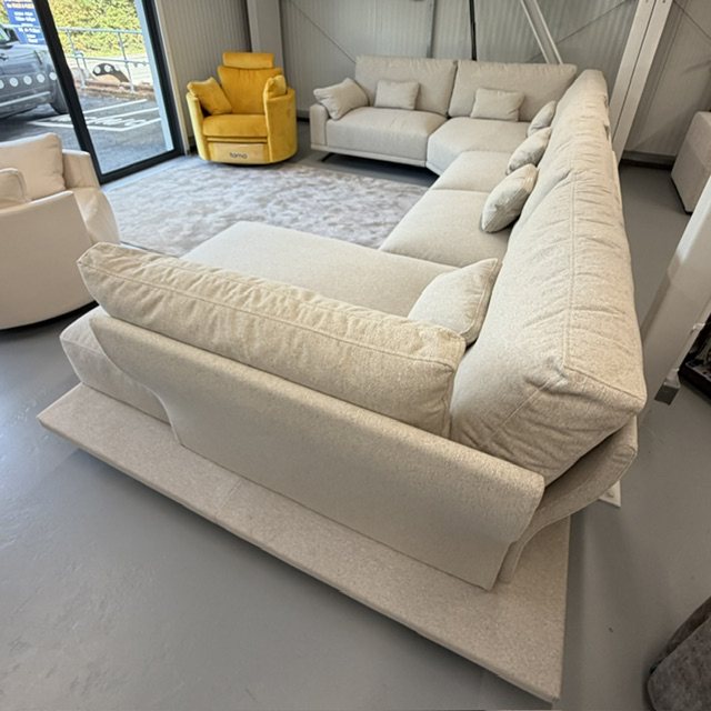 Fama Oasis large ex-display corner sofa in Gemini 151 Aqua Clean fabric