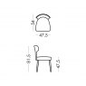 Fama Lalo dining chair dimensions