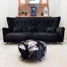 Stunning black Fama Simone sofa