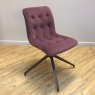 Bontempi Kuga slim velvet dining chair with swivel base