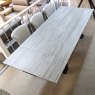 Spartan grey wood ceramic extending dining table 6-10 seater
