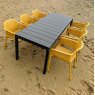 Modern outdoor table and chairs