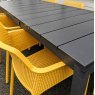 Mustard carver outdoor dining chair