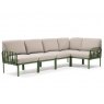 Nardi Komodo 5 seater corner sofa in green