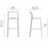 Nardi Net outdoor high stool dimensions
