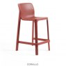 Nardi Net outdoor low stool (set of 2) coral