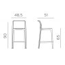 Nardi Net outdoor low stool dimensions