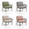 Nardi Komodo single arm outdoor seat module Tortora Antracite