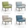 Nardi Komodo single arm outdoor seat module Tortora Sunbrella
