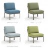 Nardi Komodo central outdoor seat module Tortora Sunbrella