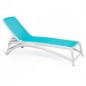 Nardi Atlantico lounger in bianco/celeste