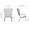 Nardi Folio rocking outdoor chair dimensions
