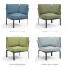 Nardi Komodo corner outdoor seat module Antracite Sunbrella