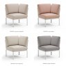 Nardi Komodo corner outdoor seat module Bianco