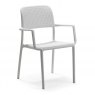 Nardi Bora outdoor dining chairs with arms white