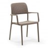 Nardi Bora outdoor dining chairs with arms taupe