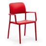 Nardi Riva outdoor dining chairs with arms red