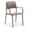 Nardi Riva outdoor dining chairs with arms taupe