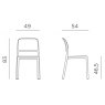 Nardi Riva outdoor dining chair dimensions