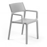 Nardi Trill outdoor dining chair with arms grey