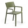 Nardi Trill outdoor dining chair with arms green