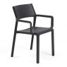 Nardi Trill outdoor dining chair with arms anthracite