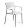 Nardi Trill outdoor dining chair with arms white