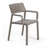 Nardi Trill outdoor dining chair with arms taupe