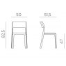 Nardi Trill outdoor dining chair dimensions