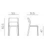 Nardi Trill outdoor dining chair dimensions