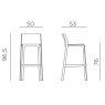 Nardi Trill outdoor high barstool dimensions