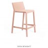 Nardi Trill outdoor low barstool in rosa bouquet