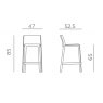 Nardi Trill outdoor low barstool dimensions