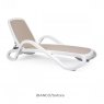 Nardi Alfa outdoor sun lounger in bianco/tortora
