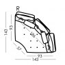 Fama Arianne Plus R corner module measurements