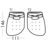 Fama Arianne Plus T1 & T2 chaise module dimension