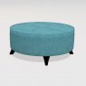 Fama Arianne Love RL large round footstool with 10cm feet