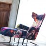 Fama Kangou rocking armchair with footstool