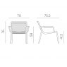 Nardi Outdoor Nardi Doga relax set - 2 x armchairs & 1 x table