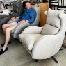 Fama Lenny chair with footstool