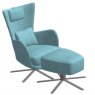 Fama Kylian swivel chair with footstool