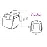 Fama Nadia armchair dimensions